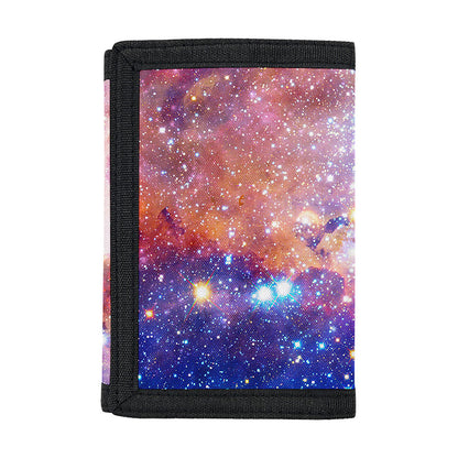 Light Stardust Galaxy Deep Space Print Trifold Wallet