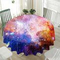 Light Stardust Galaxy Deep Space Print Waterproof Round Tablecloth