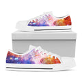 Light Stardust Galaxy Deep Space Print White Low Top Sneakers