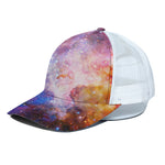Light Stardust Galaxy Deep Space Print White Mesh Trucker Cap