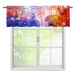 Light Stardust Galaxy Deep Space Print Window Valance