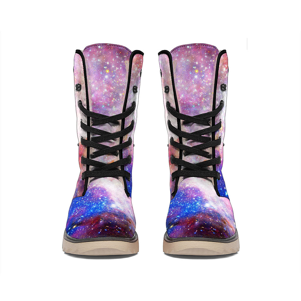 Light Stardust Galaxy Deep Space Print Winter Boots