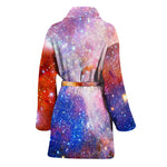 Light Stardust Galaxy Deep Space Print Women's Bathrobe