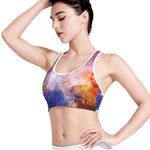 Light Stardust Galaxy Deep Space Print Women's Sports Bra