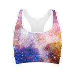 Light Stardust Galaxy Deep Space Print Women's Sports Bra