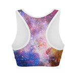 Light Stardust Galaxy Deep Space Print Women's Sports Bra