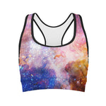 Light Stardust Galaxy Deep Space Print Women's Sports Bra