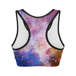 Light Stardust Galaxy Deep Space Print Women's Sports Bra