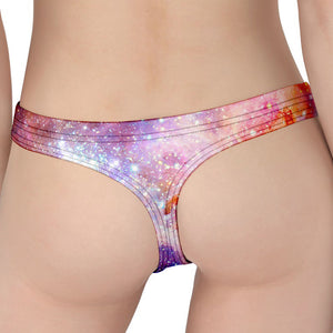 Light Stardust Galaxy Deep Space Print Women's Thong