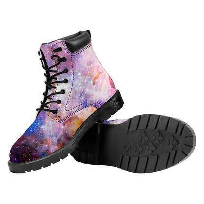 Light Stardust Galaxy Deep Space Print Work Boots
