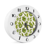 Light Tropical Leaf Pattern Print Alarm Clock