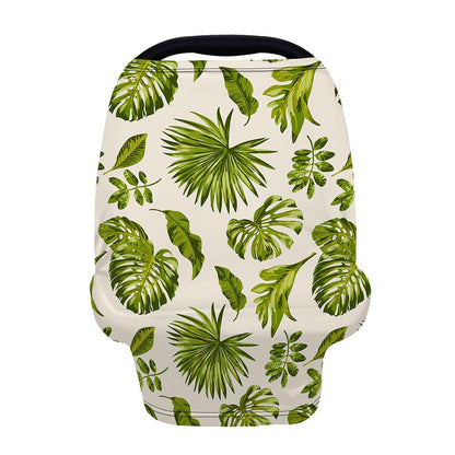 Light Tropical Leaf Pattern Print Baby Seat Cover