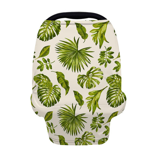Light Tropical Leaf Pattern Print Baby Seat Cover