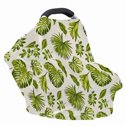 Light Tropical Leaf Pattern Print Baby Seat Cover