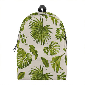 Light Tropical Leaf Pattern Print Backpack