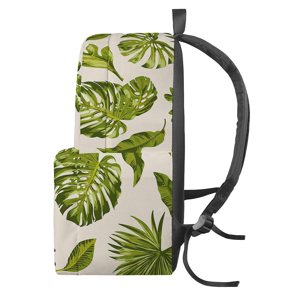 Light Tropical Leaf Pattern Print Backpack