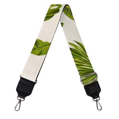 Light Tropical Leaf Pattern Print Bag Strap