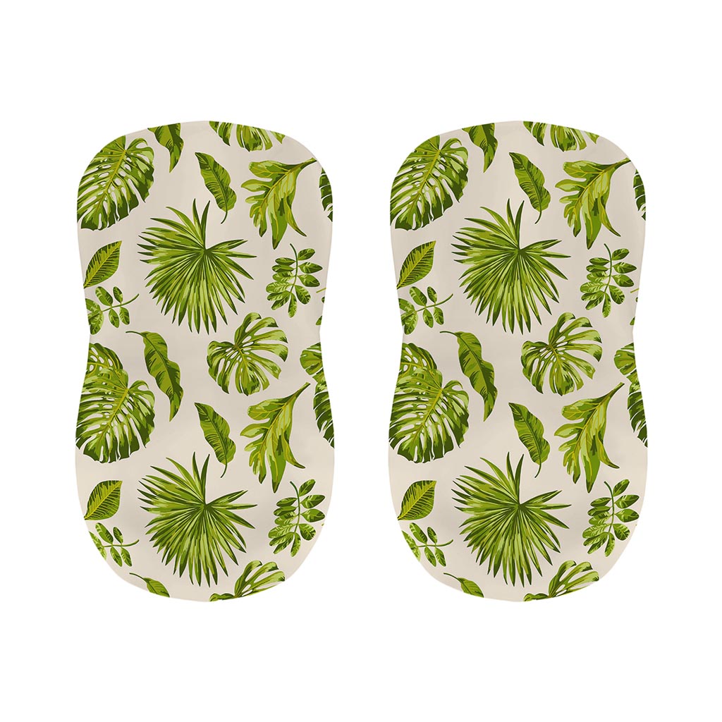 Light Tropical Leaf Pattern Print Bar Stool Covers