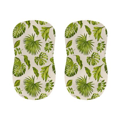 Light Tropical Leaf Pattern Print Bar Stool Covers