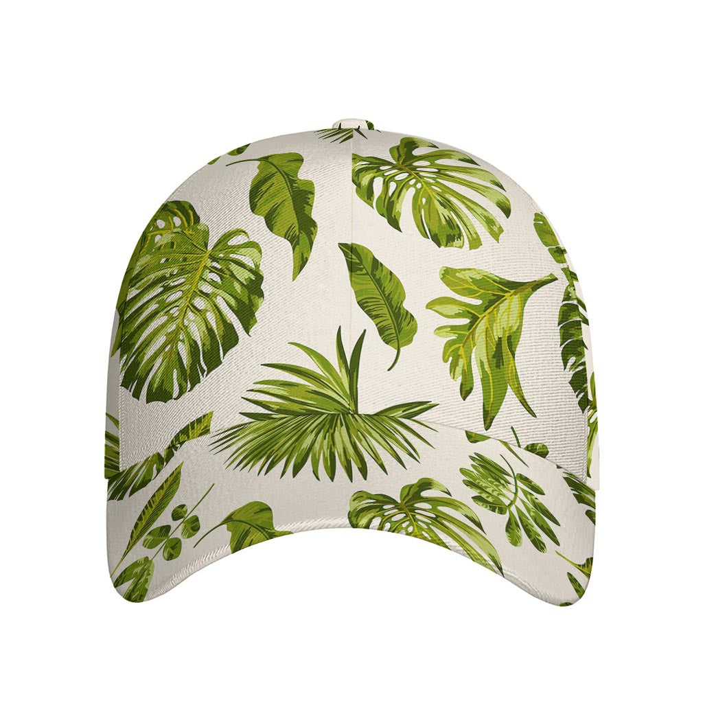 Light Tropical Leaf Pattern Print Baseball Cap