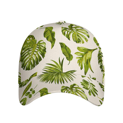 Light Tropical Leaf Pattern Print Baseball Cap