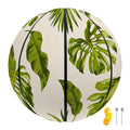 Light Tropical Leaf Pattern Print Basketball
