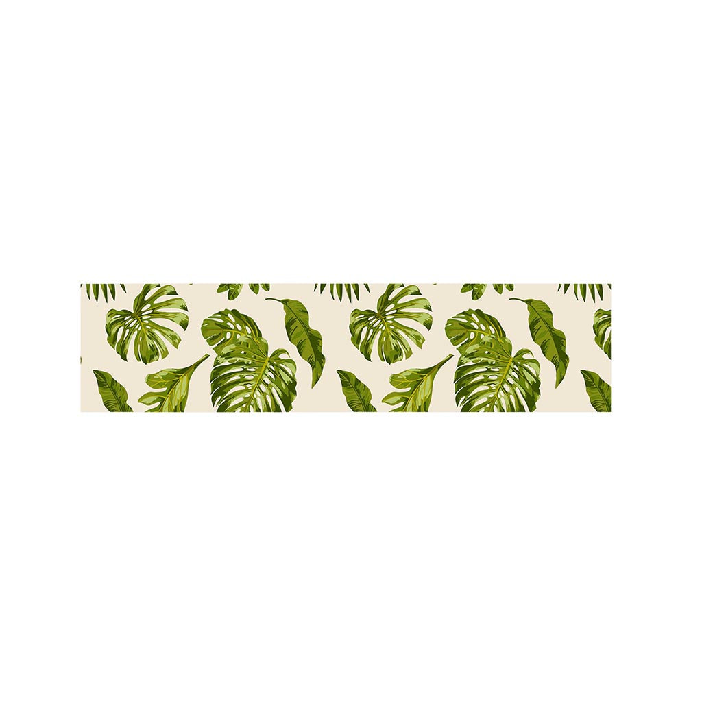 Light Tropical Leaf Pattern Print Bed Runner