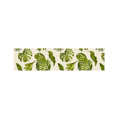 Light Tropical Leaf Pattern Print Bed Runner