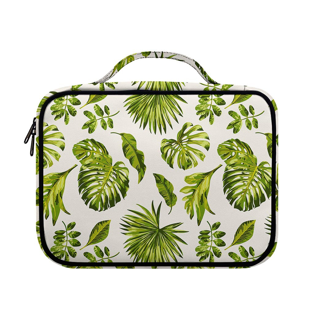 Light Tropical Leaf Pattern Print Briefcase Bible Bag