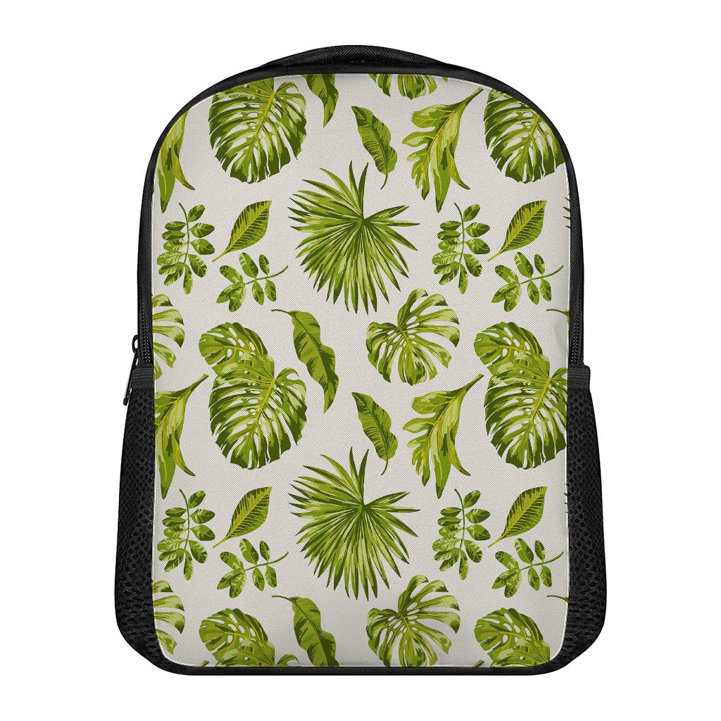 Light Tropical Leaf Pattern Print Casual Backpack