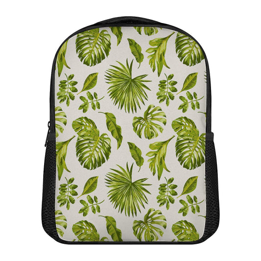 Light Tropical Leaf Pattern Print Casual Backpack