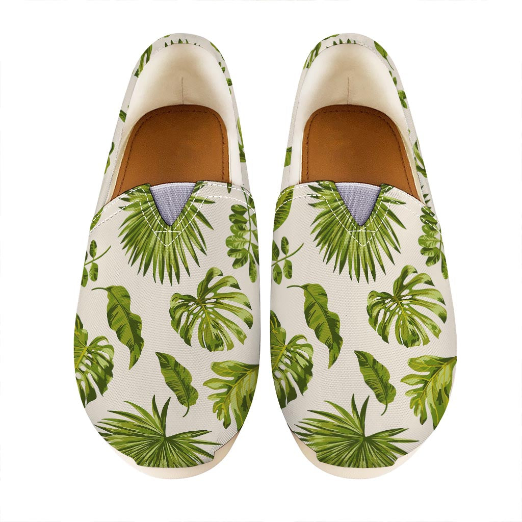 Light Tropical Leaf Pattern Print Casual Shoes