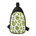 Light Tropical Leaf Pattern Print Sling Bag