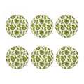 Light Tropical Leaf Pattern Print Coaster Set