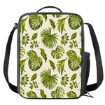 Light Tropical Leaf Pattern Print Crossbody Lunch Bag