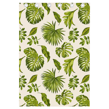 Light Tropical Leaf Pattern Print Curtain