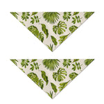 Light Tropical Leaf Pattern Print Dog Bandana