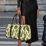 Light Tropical Leaf Pattern Print Duffle Bag