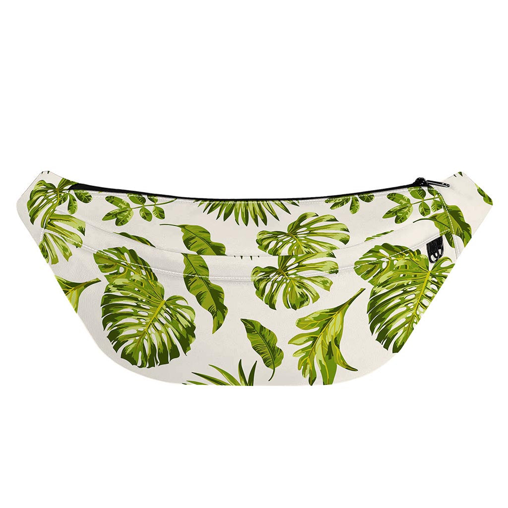 Light Tropical Leaf Pattern Print Fanny Pack