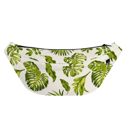 Light Tropical Leaf Pattern Print Fanny Pack