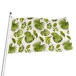 Light Tropical Leaf Pattern Print Flag