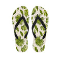 Light Tropical Leaf Pattern Print Flip Flops