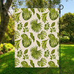 Light Tropical Leaf Pattern Print Garden Flag