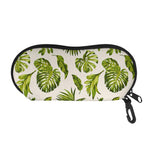 Light Tropical Leaf Pattern Print Glasses Case