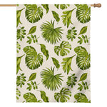 Light Tropical Leaf Pattern Print House Flag