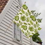 Light Tropical Leaf Pattern Print House Flag