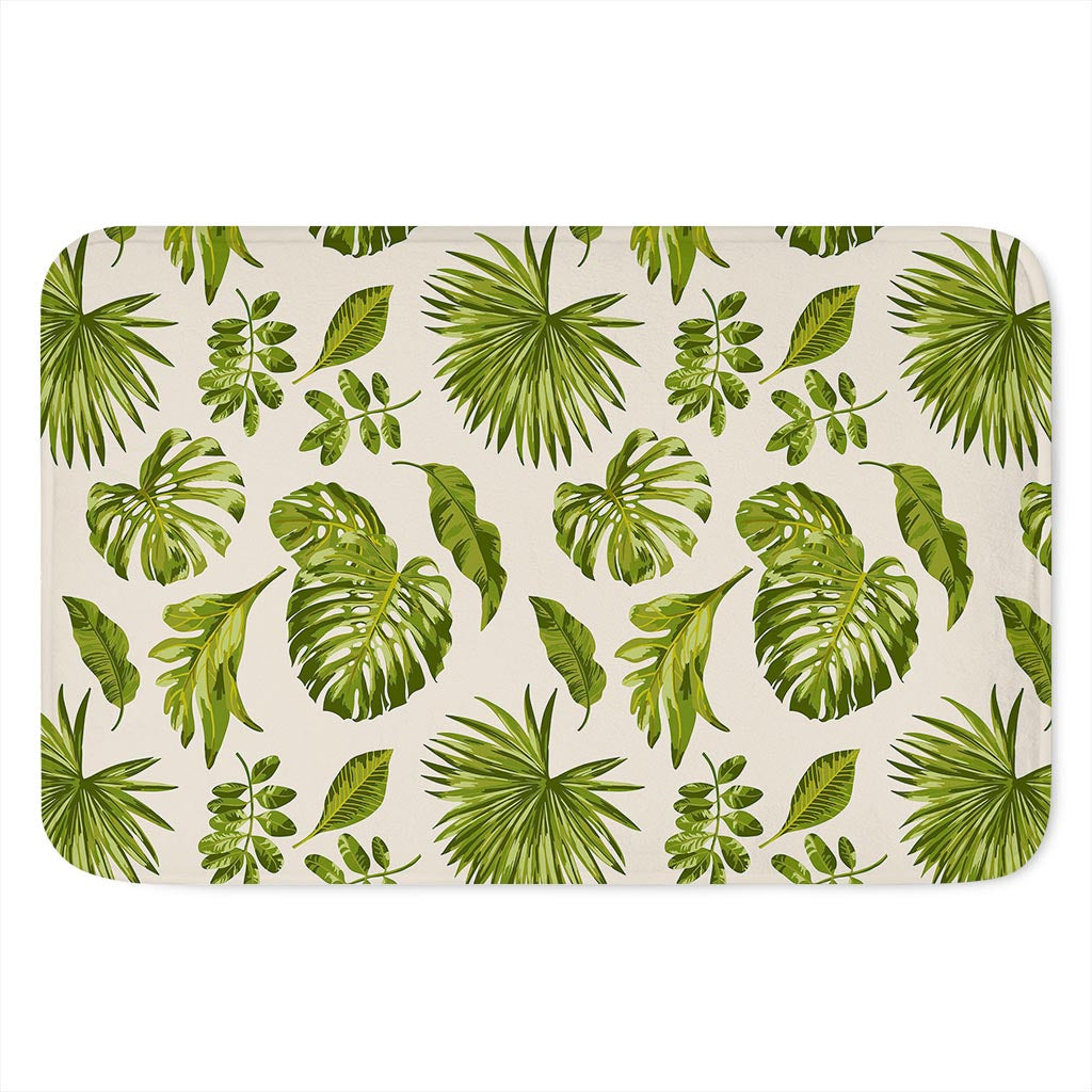 Light Tropical Leaf Pattern Print Indoor Door Mat