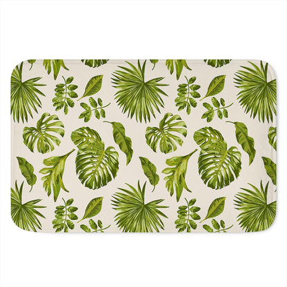 Light Tropical Leaf Pattern Print Indoor Door Mat