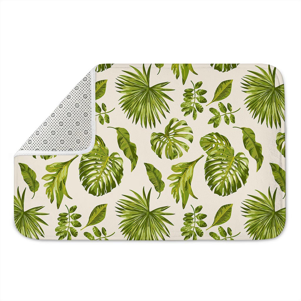 Light Tropical Leaf Pattern Print Indoor Door Mat