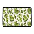 Light Tropical Leaf Pattern Print Kitchen Mat